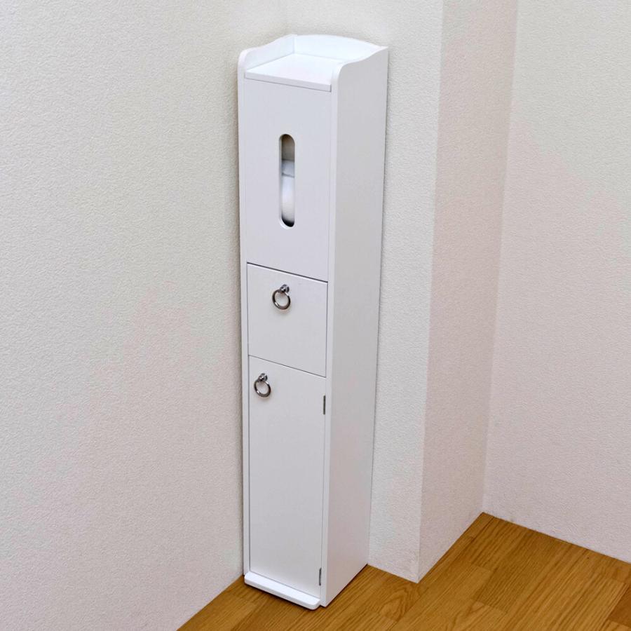 トイレラック取っ手付  取っ手付コーナートイレラック トイレットペーパー収納 スリム 薄型 トイレットペーパーラック シンプル  完成品 かわいい トイレ収納 |  | 02