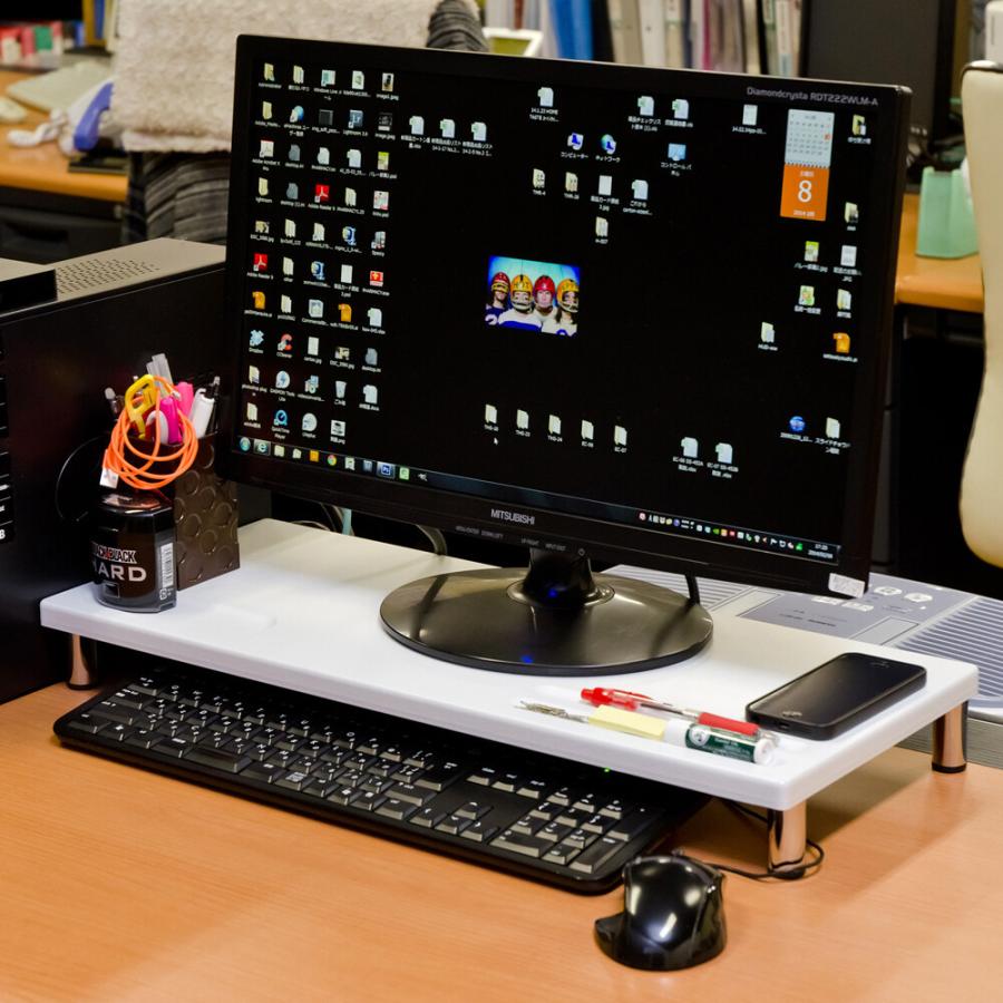 PCモニタースタンド ロータイプ  モニター台 机上用 机上ラック モニタースタンド 収納棚 ディスプレイスタンド  キーボード収納 在宅ワーク テレワーク |  | 01