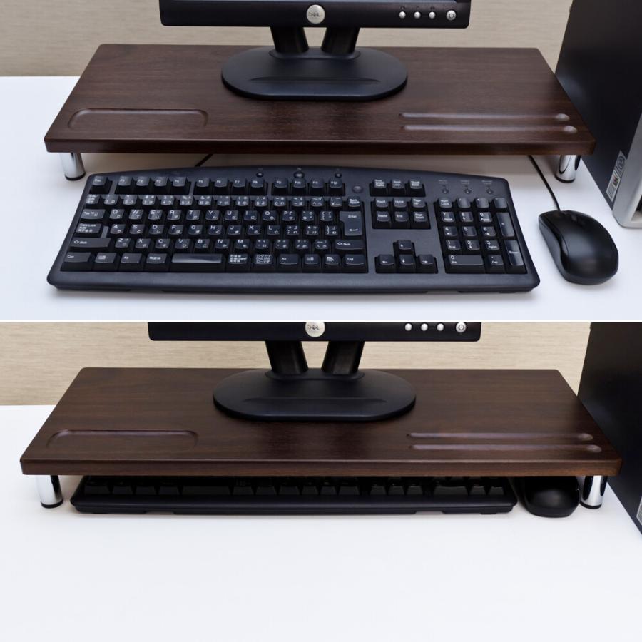 PCモニタースタンド ロータイプ  モニター台 机上用 机上ラック モニタースタンド 収納棚 ディスプレイスタンド  キーボード収納 在宅ワーク テレワーク |  | 05