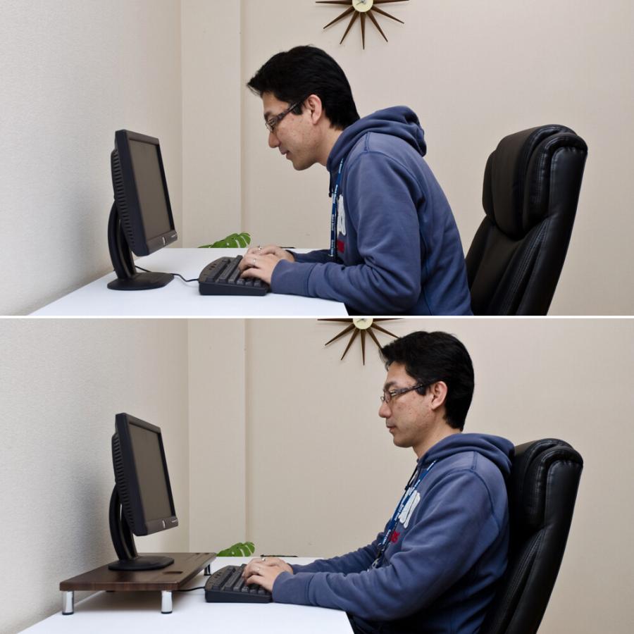 PCモニタースタンド ロータイプ  モニター台 机上用 机上ラック モニタースタンド 収納棚 ディスプレイスタンド  キーボード収納 在宅ワーク テレワーク |  | 06