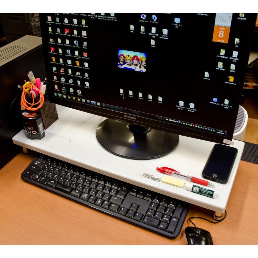 PCモニタースタンド ロータイプ  モニター台 机上用 机上ラック モニタースタンド 収納棚 ディスプレイスタンド  キーボード収納 在宅ワーク テレワーク |  | 07