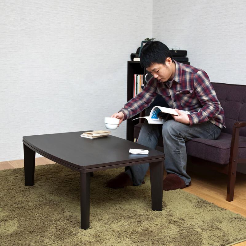 カジュアルコタツ アール天板 長方形 90x60 リバーシブル ローテーブル 座卓 コタツテーブル 炬燵テーブル リビングこたつ 暖房機器 こたつ本体のみ |  | 08