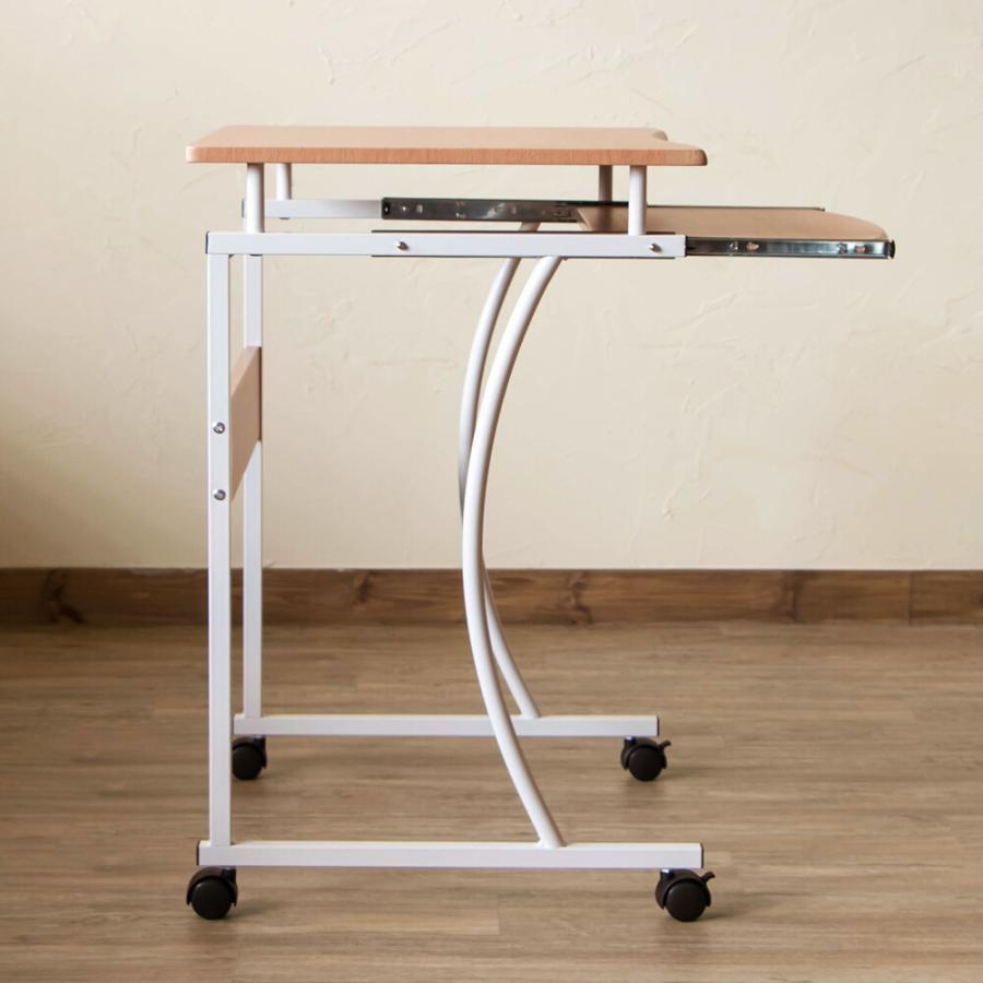 コンパクト PCデスク キャスター付き 机 つくえ スチール 作業机 ワークデスク OAデスク PCラック パソコンラック オフィスデスク 学習机 リモートワーク |  | 05