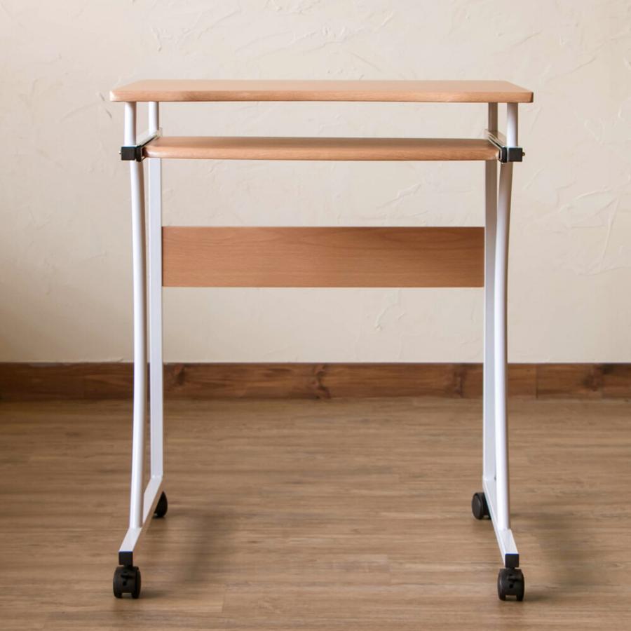 コンパクト PCデスク キャスター付き 机 つくえ スチール 作業机 ワークデスク OAデスク PCラック パソコンラック オフィスデスク 学習机 リモートワーク |  | 06