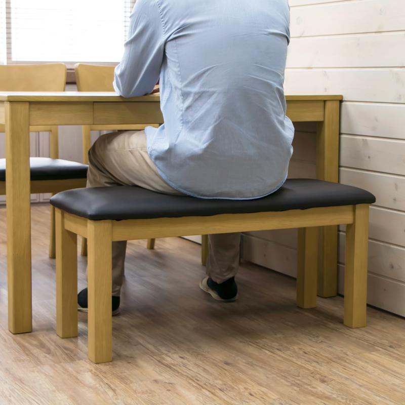 ダイニングベンチ チェアー イス 椅子 木製 二人掛け 2人掛け 二人 食卓椅子 スツール 長いす 長椅子 玄関 リビング 合成皮革 木製チェア |  | 07