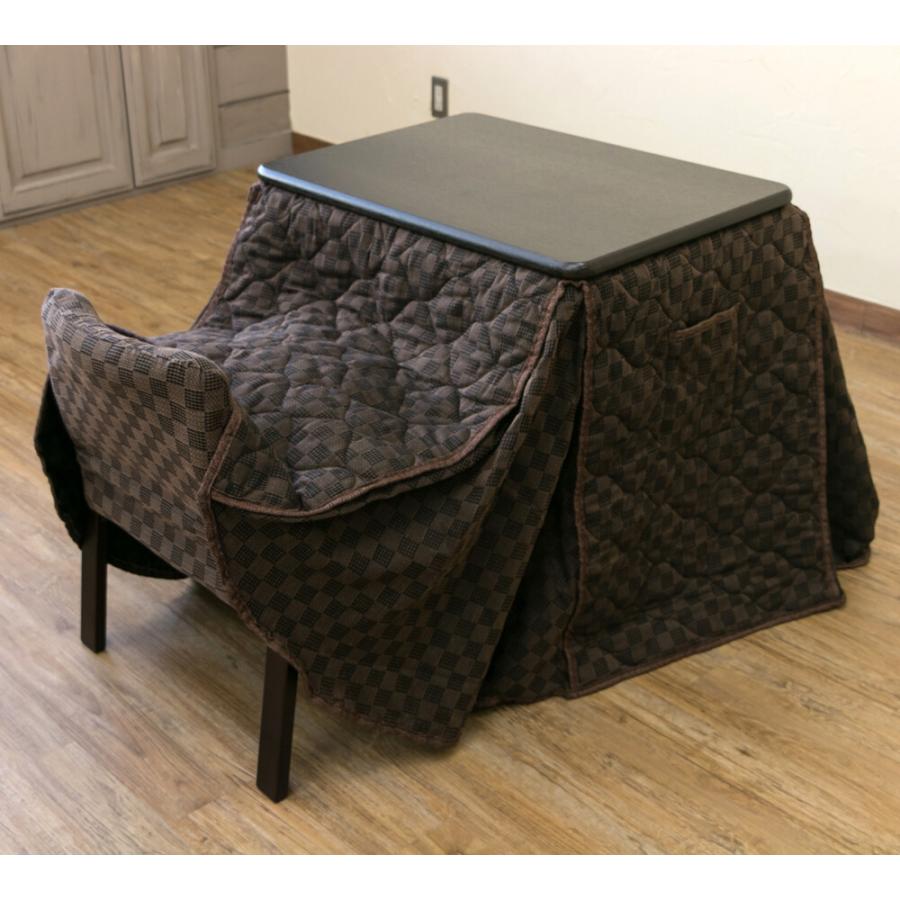 パーソナルコタツ 布団 イス 3点セット 1人用 70×50 ダイニングこたつ 長方形 こたつテーブル ハイコタツ 高脚コタツ 高脚こたつ 1人掛け 1人用 |  | 01