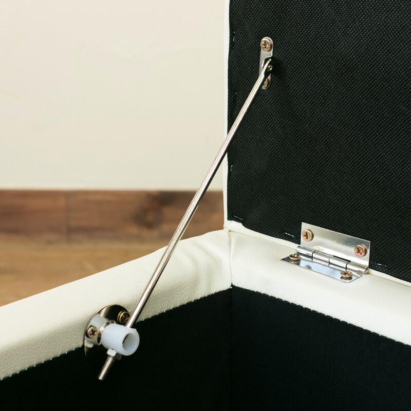 収納ベンチ スツール 椅子 収納ボックス ブラック ブラウン レッド アイボリー グレー PVCレザー 正方形 いす イス 2人掛け 合皮 オットマン ボックススツール |  | 09