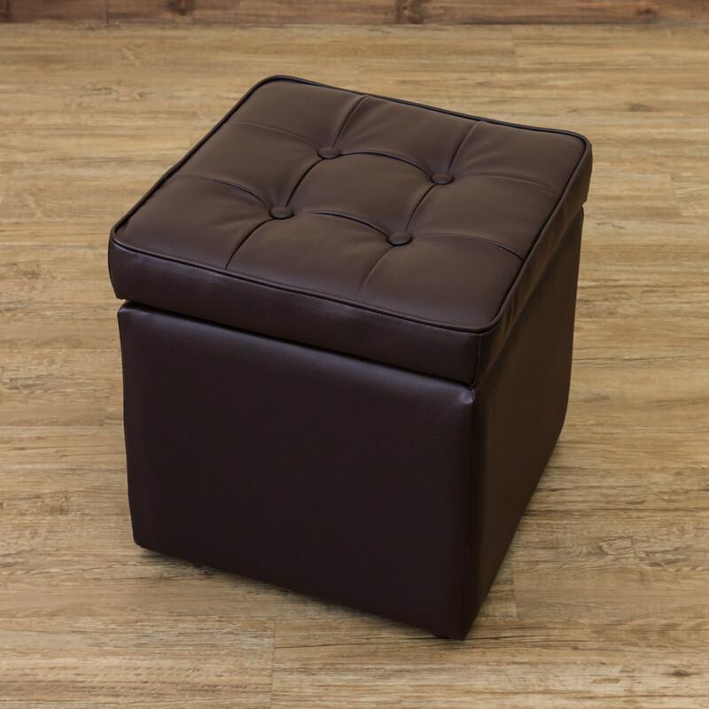 収納ベンチ スツール 椅子 収納ボックス PVCレザー ブラック ブラウン レッド アイボリー グレー 正方形 いす イス 1人掛け 合皮 オットマン ボックススツール |  | 06