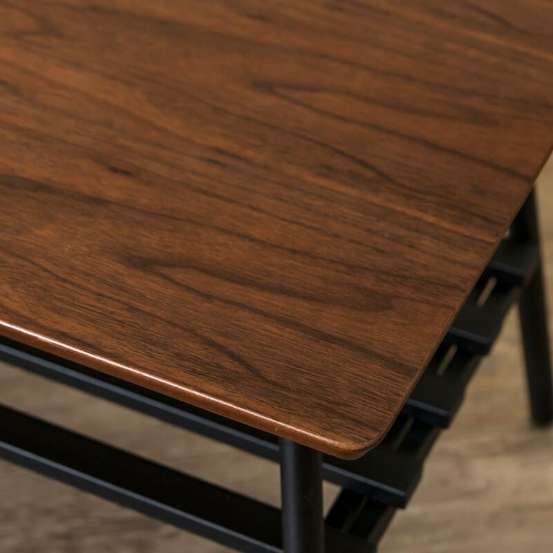 棚付折れ脚 テーブル 折り畳み Luster 80cm ローテーブル センターテーブル 座卓 リビングテーブル 木製 スチール ロータイプ  作業台 西海岸 男前インテリア |  | 06