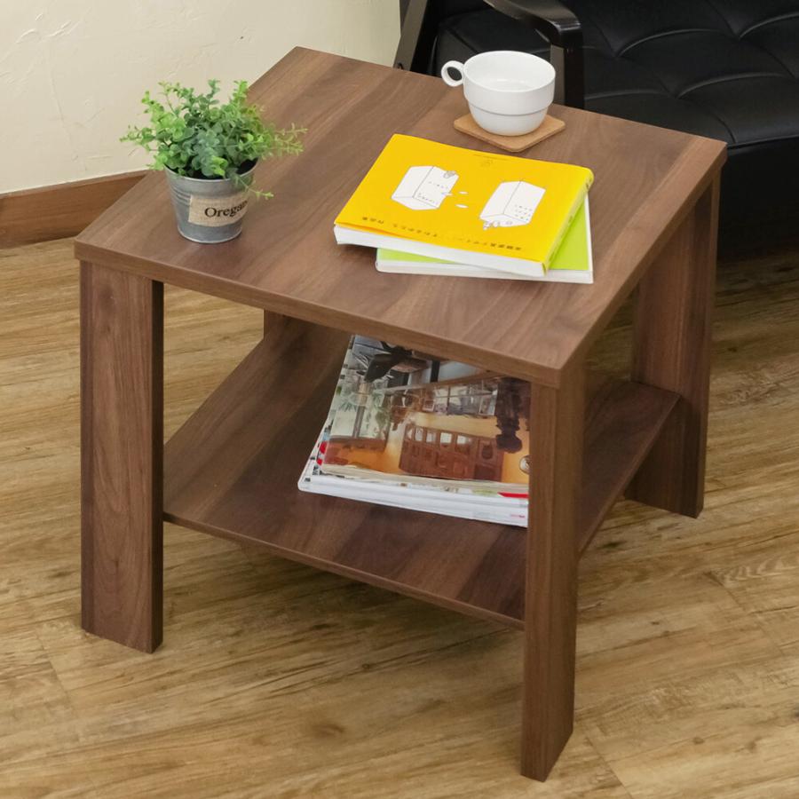サイドテーブル 50x50cm ナイトテーブル 木製 正方形 木目 棚付き KENNY ソファーサイドテーブル ベッドサイドテーブル キッチン リビング 寝室 テレビ台 |  | 10