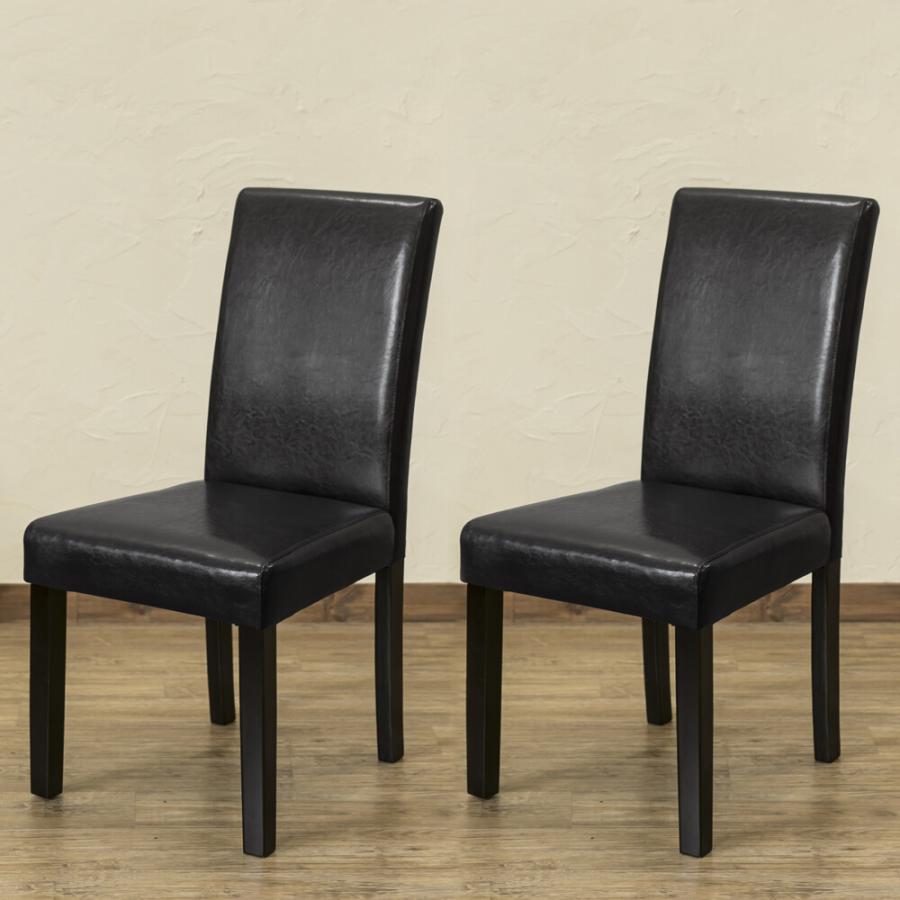 訳あり PUダイニングチェア 2脚入り ハイバック 2脚セット ダイニング 食卓椅子 イス 椅子 ダイニングチェアー チェアー レザー 合皮 アウトレット 背もたれ付き |  | 02