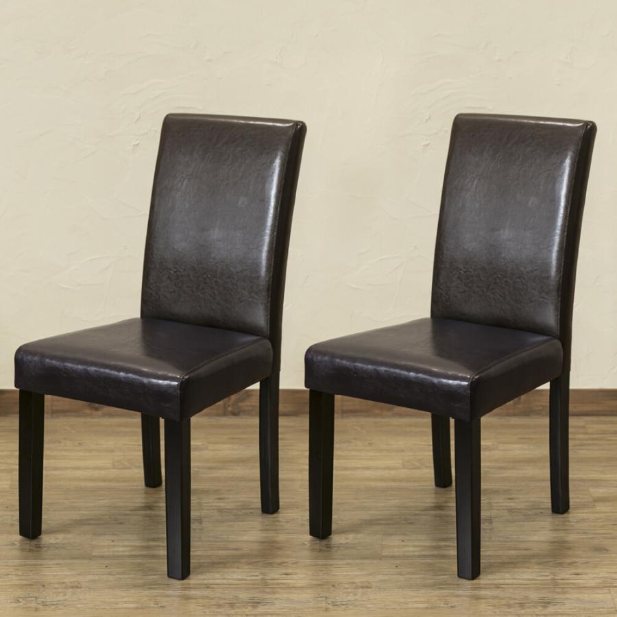 訳あり PUダイニングチェア 2脚入り ハイバック 2脚セット ダイニング 食卓椅子 イス 椅子 ダイニングチェアー チェアー レザー 合皮 アウトレット 背もたれ付き |  | 03