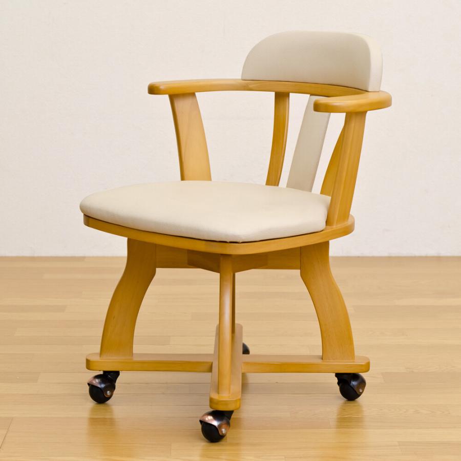 キャスター付ダイニングチェア DENVER 1脚 回転椅子 回転チェア ダイニング 食卓椅子 イス 椅子 ダイニングチェアー チェアー レザー 合皮 高級感 木製チェア |  | 02