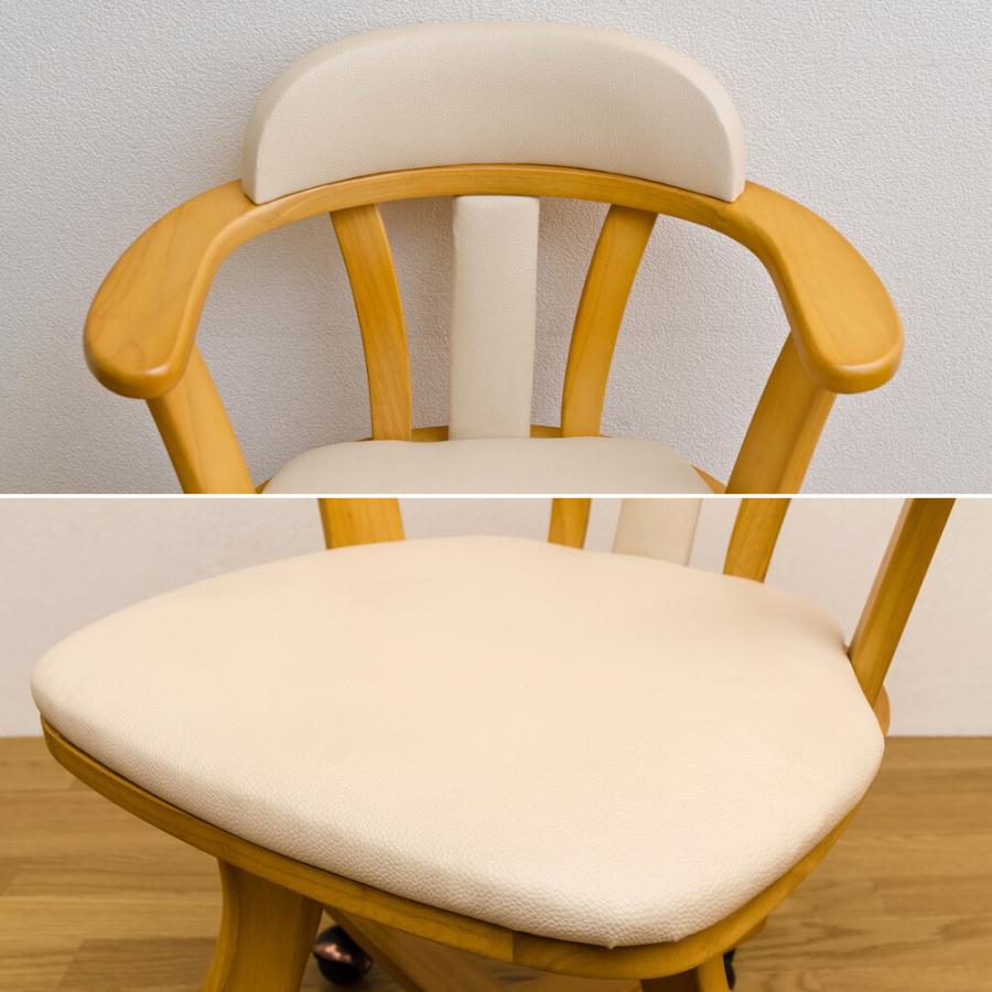 キャスター付ダイニングチェア DENVER 1脚 回転椅子 回転チェア ダイニング 食卓椅子 イス 椅子 ダイニングチェアー チェアー レザー 合皮 高級感 木製チェア |  | 07