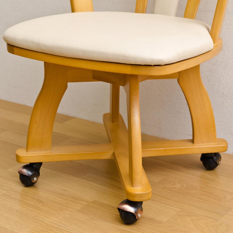 キャスター付ダイニングチェア DENVER 1脚 回転椅子 回転チェア ダイニング 食卓椅子 イス 椅子 ダイニングチェアー チェアー レザー 合皮 高級感 木製チェア |  | 08