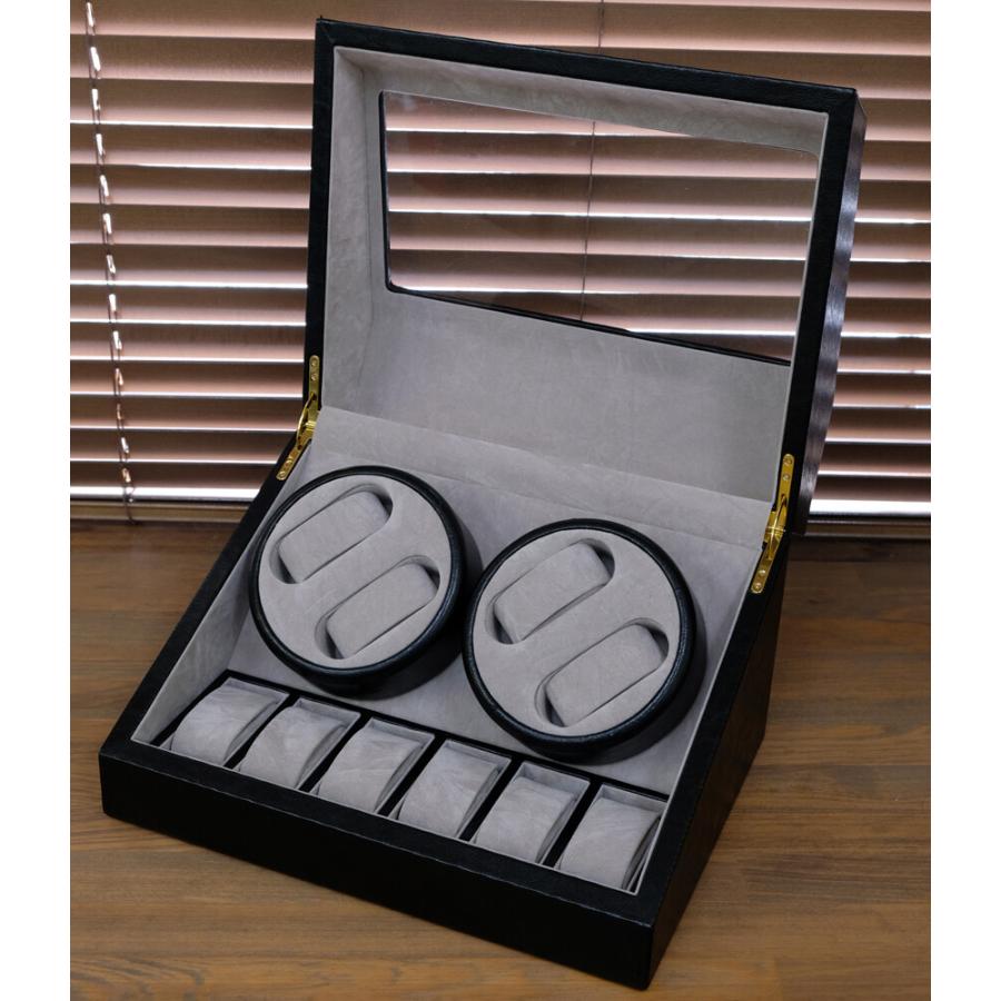 時計収納 ワインディングマシーン 4巻 10本収納 コレクションケース ディスプレイ 収納ケース ウォッチケース レザー 合皮 ウォッチワインダー 時計保管 |  | 05