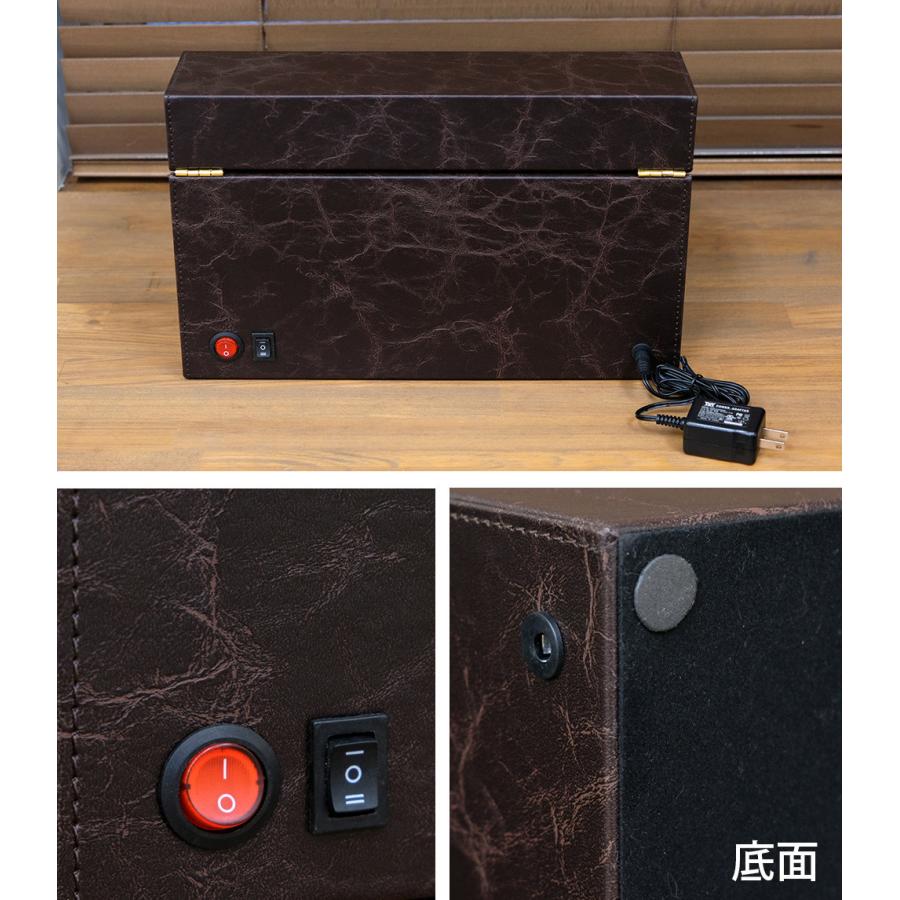 時計収納 ワインディングマシーン 4巻 10本収納 コレクションケース ディスプレイ 収納ケース ウォッチケース レザー 合皮 ウォッチワインダー 時計保管 |  | 07
