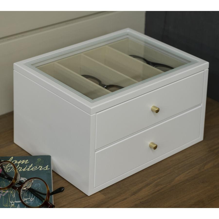 メガネ ウォッチケース 引出し2段 メガネコレクションケース 8本用 腕時計ケース コレクション ディスプレイ 時計ボックス 収納ケース コレクションボックス |  | 03