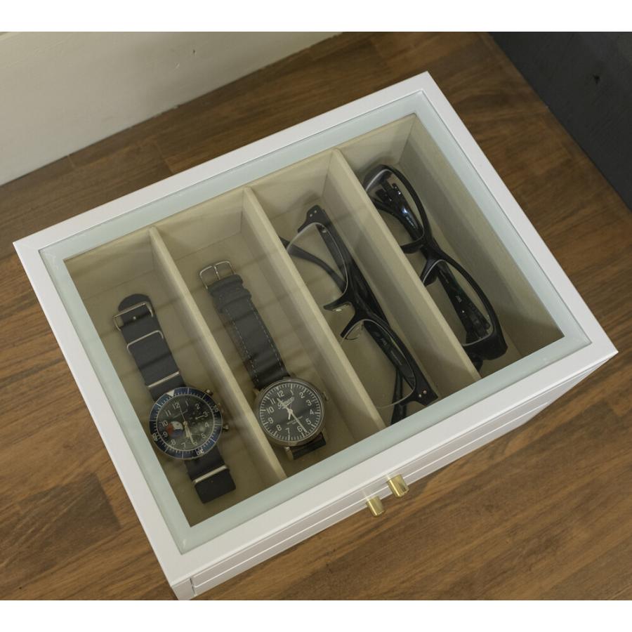 メガネ ウォッチケース 引出し2段 メガネコレクションケース 8本用 腕時計ケース コレクション ディスプレイ 時計ボックス 収納ケース コレクションボックス |  | 06