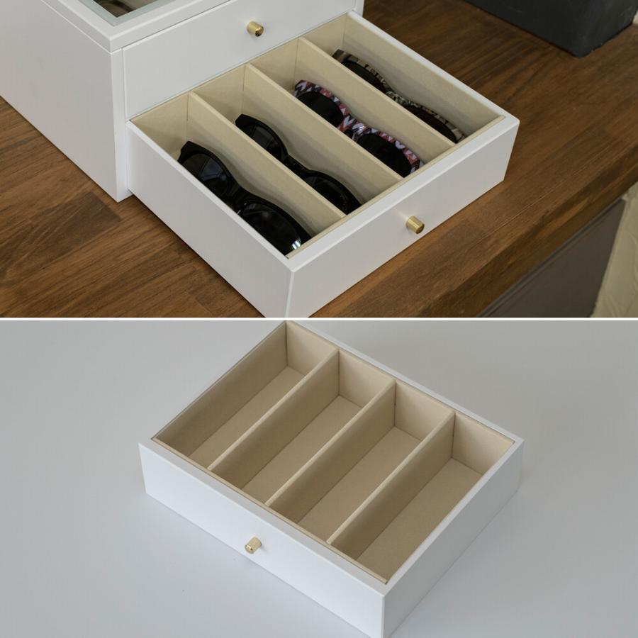 メガネ ウォッチケース 引出し2段 メガネコレクションケース 8本用 腕時計ケース コレクション ディスプレイ 時計ボックス 収納ケース コレクションボックス |  | 07