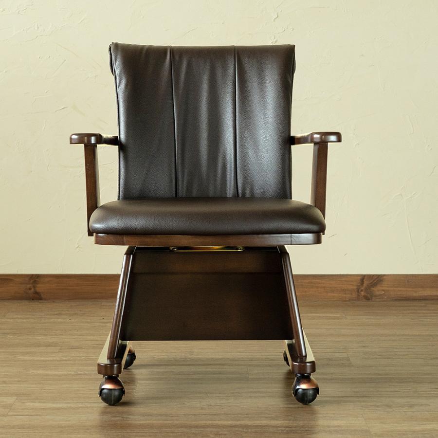 キャスター付 回転式チェアー 1脚入 回転椅子 回転チェア ダイニング 食卓椅子 イス 椅子 ダイニングチェアー チェアー レザー 合皮 パソコンチェア |  | 02