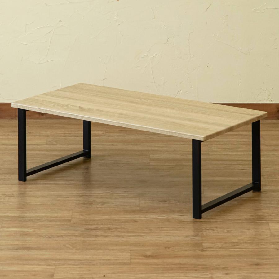 センターテーブル Lingle 90×45cm ローテーブル 座卓 リビングテーブル 木製 ロータイプ 作業台 シンプル 西海岸 男前インテリア スチールフレーム 木目 幅90cm |  | 04