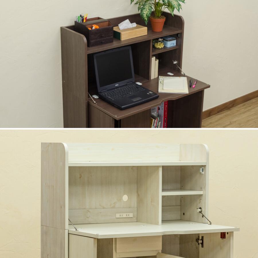 ライティングデスク 90cm幅 コンセント付き キャスター 木製 棚付き 机 木製 ワークデスク パソコン 事務デスク 事務机 学習デスク 学習机 勉強机 パソコン机 |  | 06