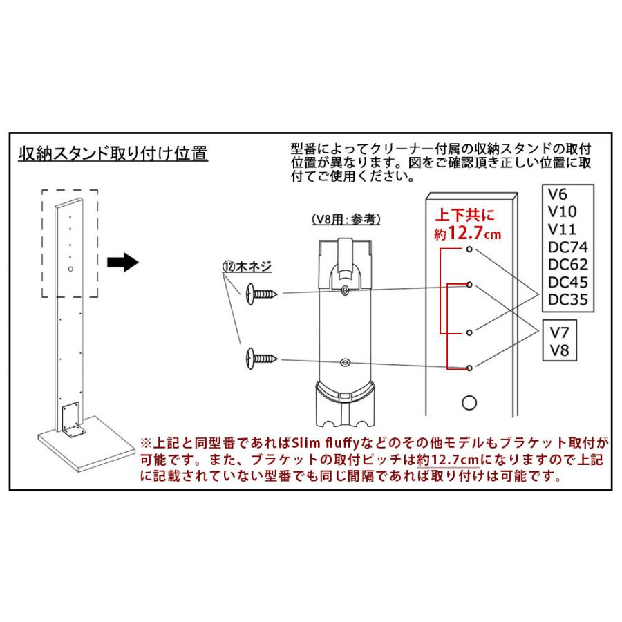 コードレスクリーナー用スタンドラック ダイソン対応 クリーナースタンドのみ スティッククリーナー収納 立てる収納 壁寄せ収納 掃除機収納 掃除機立て |  | 07