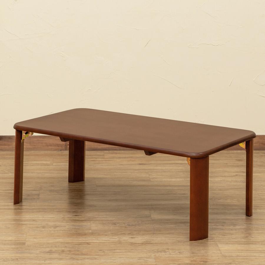 ウッディーテーブル 90x50cm ローテーブル センターテーブル ちゃぶ台 座卓 リビングテーブル 木製 折りたたみ 折り畳みテーブル ロータイプ フォールディング |  | 02