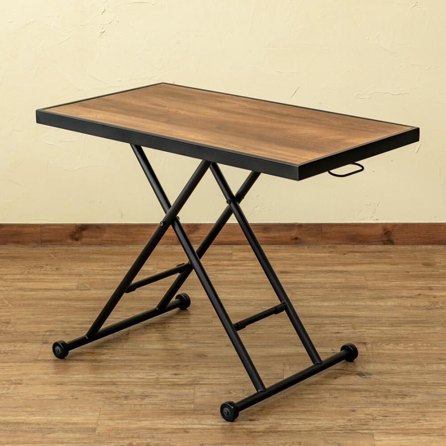 昇降式テーブル Riesel リフティングテーブル 昇降テーブル キャスター付き 無段階 リビングテーブル ローテーブル ダイニングテーブル 男前インテリア |  | 02