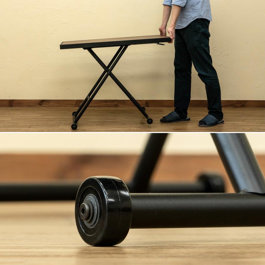 昇降式テーブル Riesel リフティングテーブル 昇降テーブル キャスター付き 無段階 リビングテーブル ローテーブル ダイニングテーブル 男前インテリア |  | 08