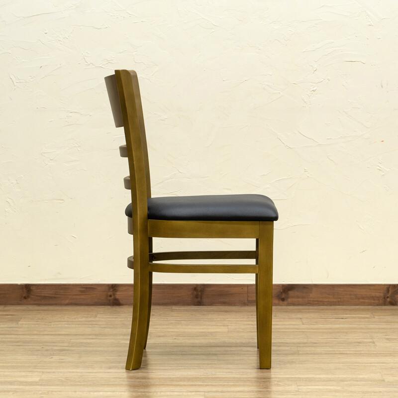 アウトレット 訳あり ダイニングチェア（2脚入り） アームレスチェア リビングチェア PVCレザー ブラック ブラウン ホワイト 背もたれ付き 高級感 2脚セット |  | 02