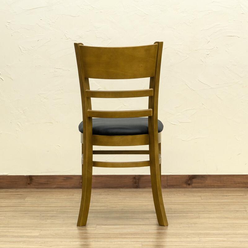 アウトレット 訳あり ダイニングチェア（2脚入り） アームレスチェア リビングチェア PVCレザー ブラック ブラウン ホワイト 背もたれ付き 高級感 2脚セット |  | 04