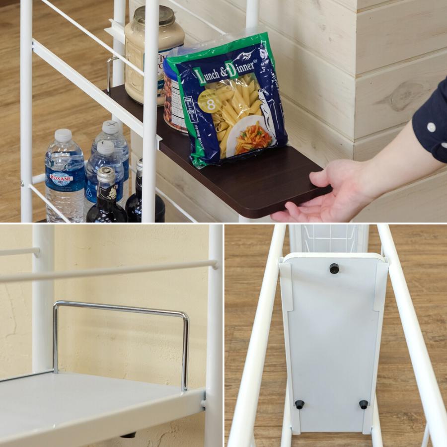 すき間収納 キッチンワゴン キャスター付き スリム 隙間収納 キッチンラック 洗面所 ランドリーラック シンプル 配膳台 配膳車 料理運搬 |  | 05