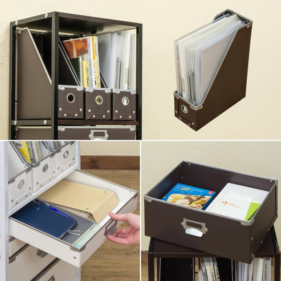 収納チェスト5段 サイドチェスト ファイルBOX ファイルワゴン サイドワゴン サイド チェスト 引き出し キャスター付き Popan いっぱい 書類 収納 ワゴン |  | 07