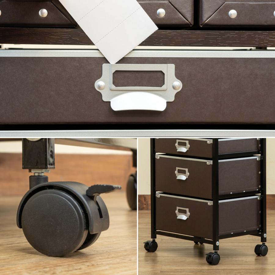 収納チェスト5段 サイドチェスト ファイルBOX ファイルワゴン サイドワゴン サイド チェスト 引き出し キャスター付き Popan いっぱい 書類 収納 ワゴン |  | 08