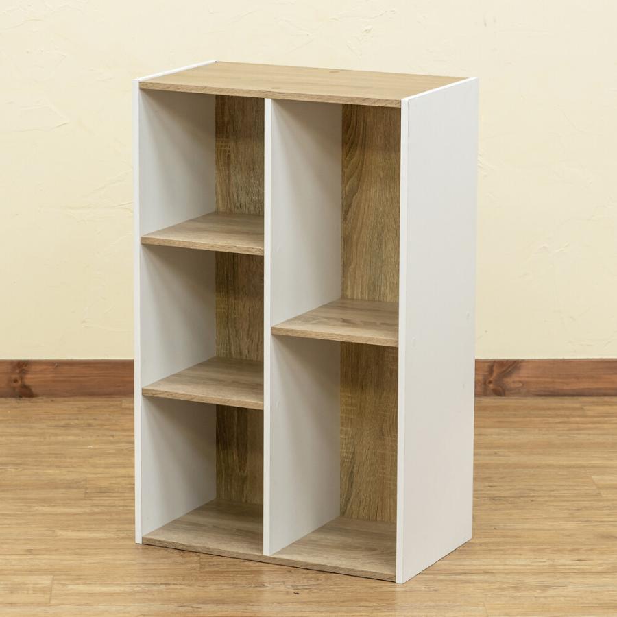 マルチラック 収納 本棚 ディスプレイラック カラーボックス 収納ボックス シェルフ ツートンカラー ヴィンテージ 収納棚 飾り棚 ひとり暮らし リビング |  | 03