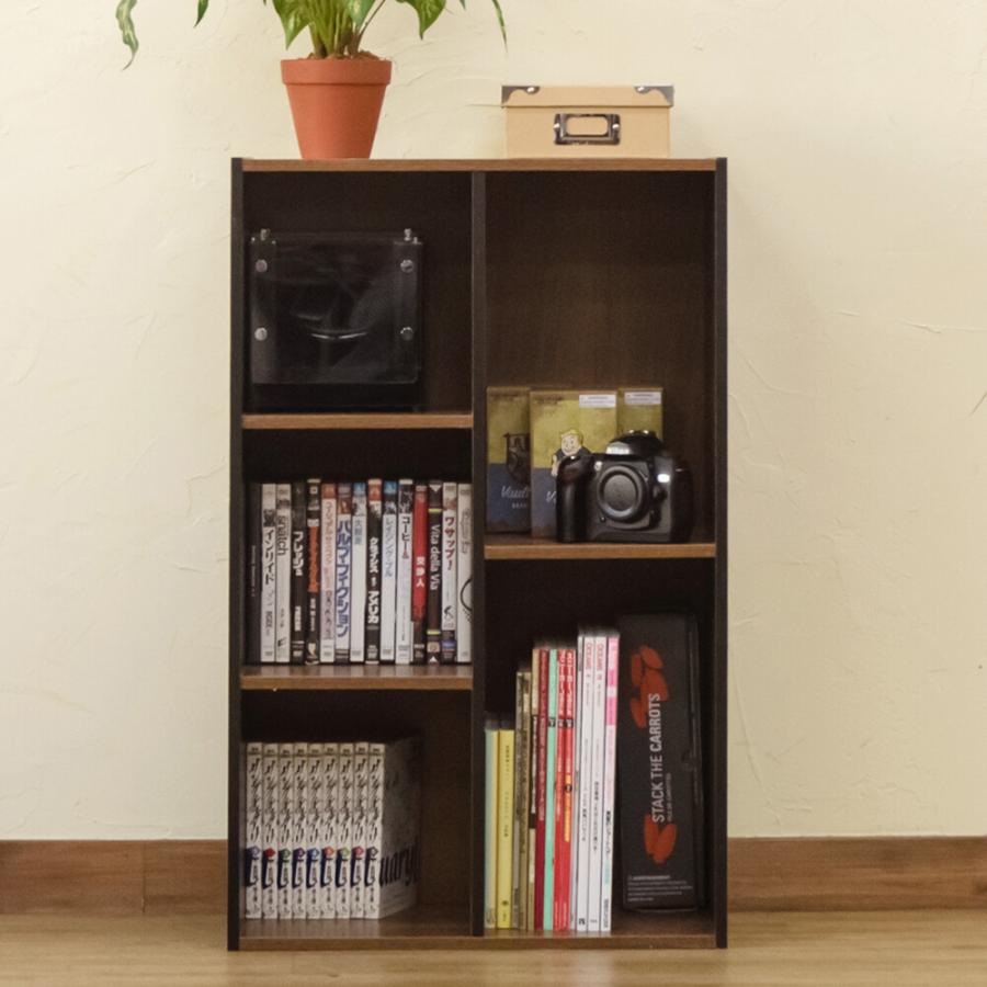 マルチラック 収納 本棚 ディスプレイラック カラーボックス 収納ボックス シェルフ ツートンカラー ヴィンテージ 収納棚 飾り棚 ひとり暮らし リビング |  | 05