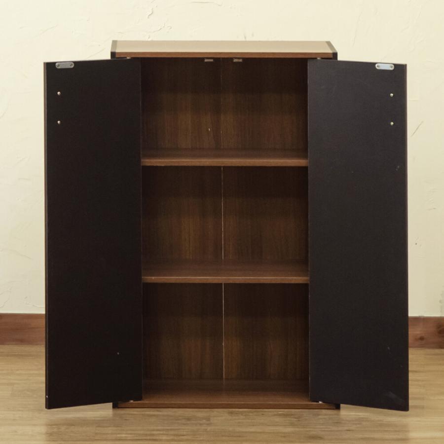 扉付 シェルフ 本棚 カラーボックス 収納ボックス ツートンカラー 可動棚 見せない収納 かっこいい とびら付き 下駄箱 玄関収納 シューズラック 幅50cm 木目柄 |  | 06