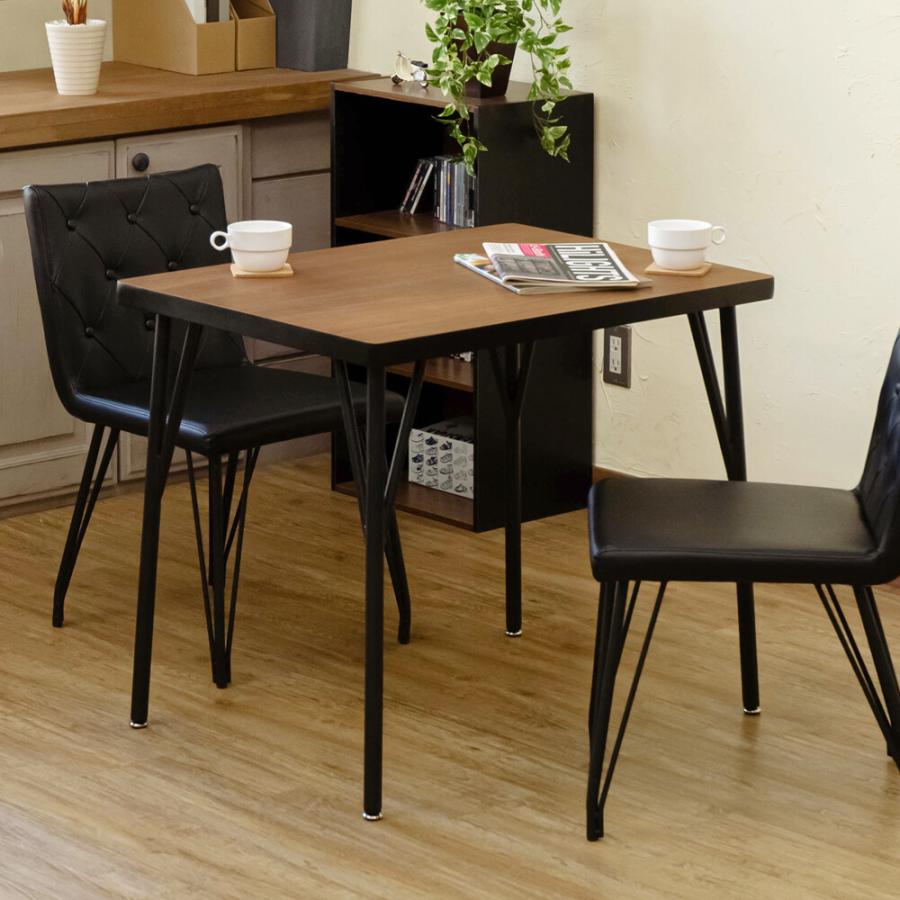 ダイニングテーブル単品 80×60 2人掛け 長方形 食卓テーブル 食卓机 リビングテーブル ひとり暮らし スチール脚 2人用 2P ガタツキ防止 アジャスター付き |  | 03