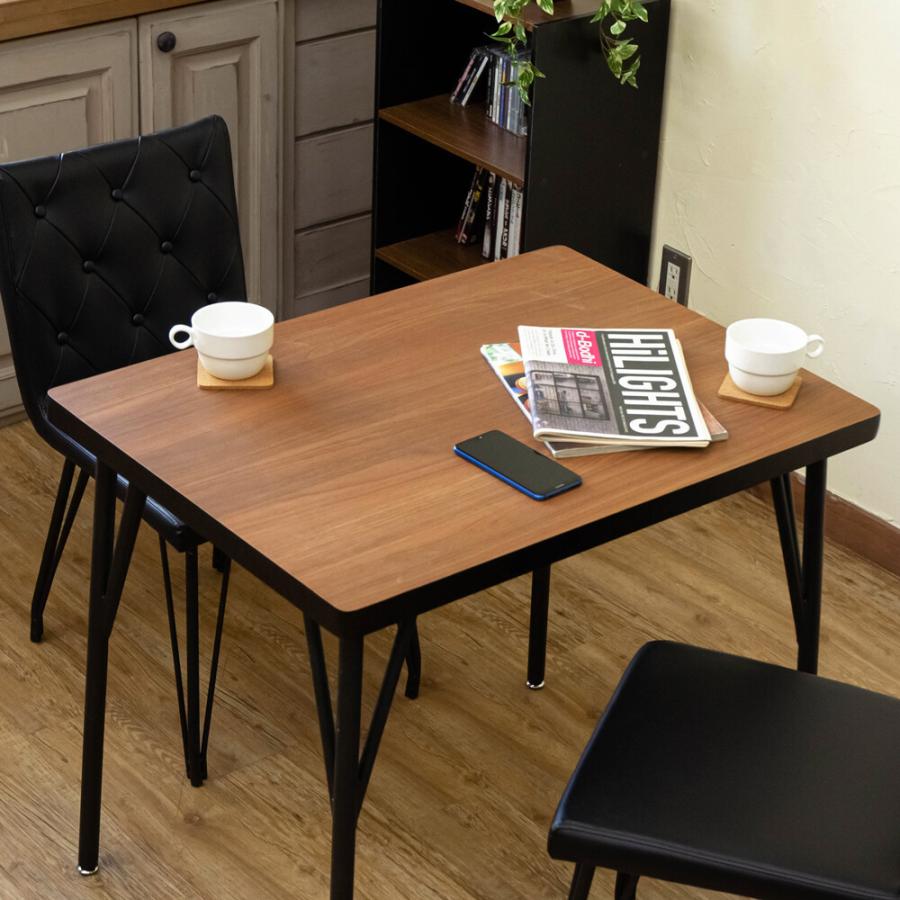 ダイニングテーブル単品 80×60 2人掛け 長方形 食卓テーブル 食卓机 リビングテーブル ひとり暮らし スチール脚 2人用 2P ガタツキ防止 アジャスター付き |  | 04