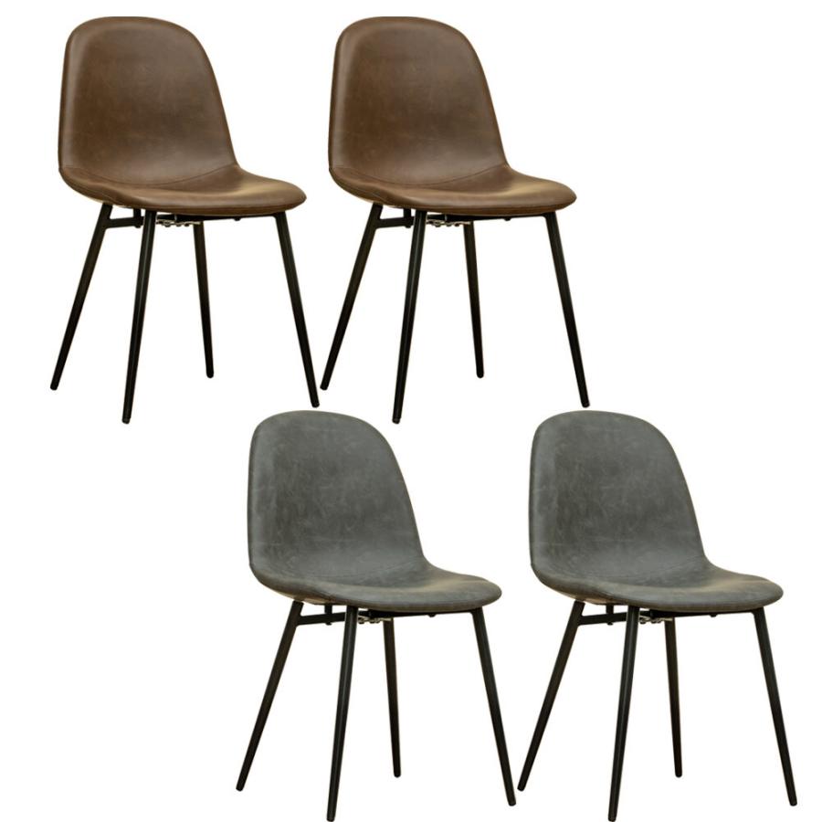 ダイニングチェア 2脚セット 全6色 アームレスチェア デザインチェア レザー調 カラーリング インテリア ポップ カジュアル ヨーロピアン レザー風 かっこいい |  | 03