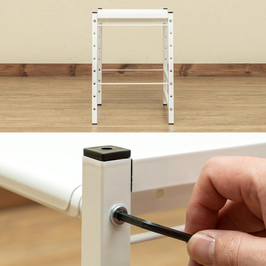 伸縮式マルチラック 卓上ラック 机上ラック プリンター台 デスクラック モニター上 机上棚 収納拡張 すき間収納 上置 机上台 ブラック ホワイト ラック |  | 05