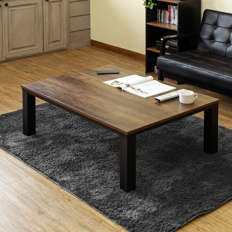 こたつ テーブル ローテーブル センターテーブル 長方形 約105x75cm こたつ単品 木目調 座卓 リビングテーブル ヴィンテージ 西海岸 男前 |  | 09