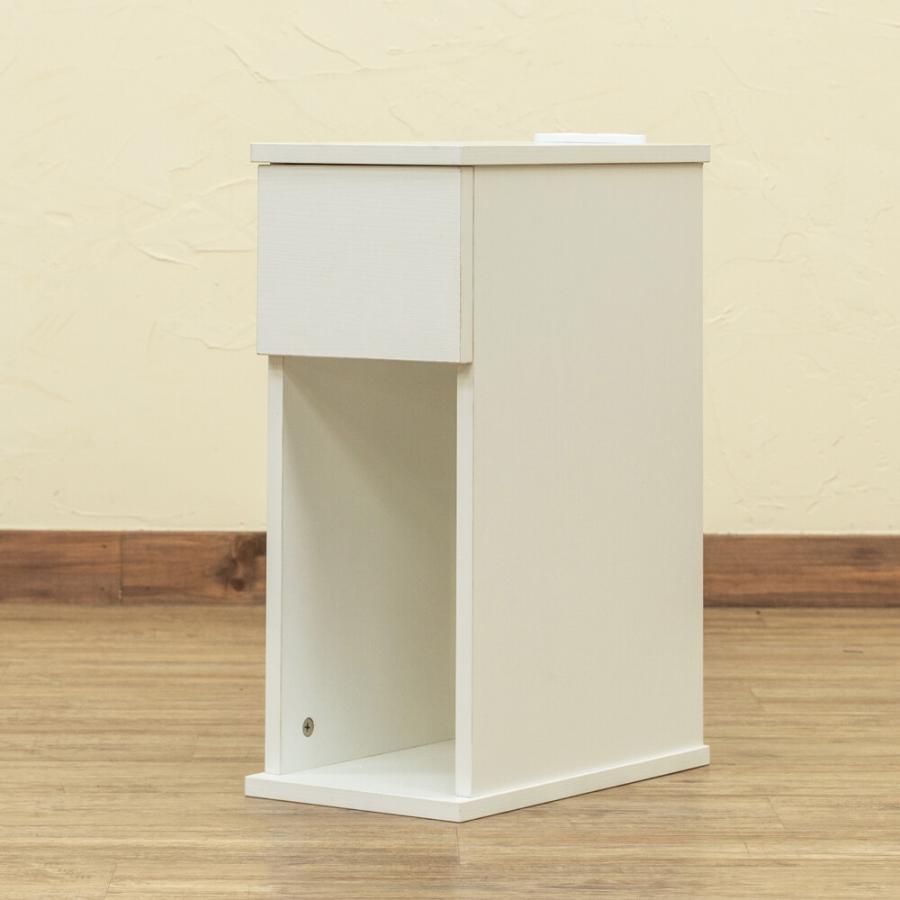 コンセント 収納付きナイトテーブル 幅20cm ベッドサイド ソファサイド ナイトテーブル 引き出し 収納 小物収納 コンセント ダークブラウン ナチュラル ホワイト |  | 03