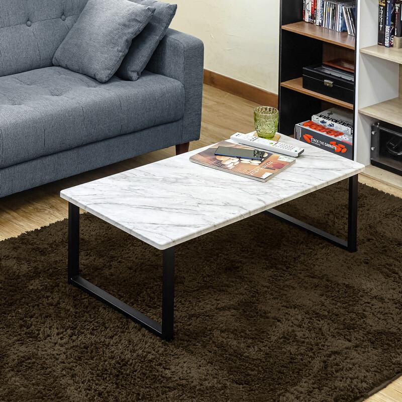 ローテーブル 大理石柄 センターテーブル 90x45cm 長方形 幅90 スチール脚 シック センター テーブル リビング 机 一人暮らし ひとり暮らし ワンルーム 新生活 |  | 04