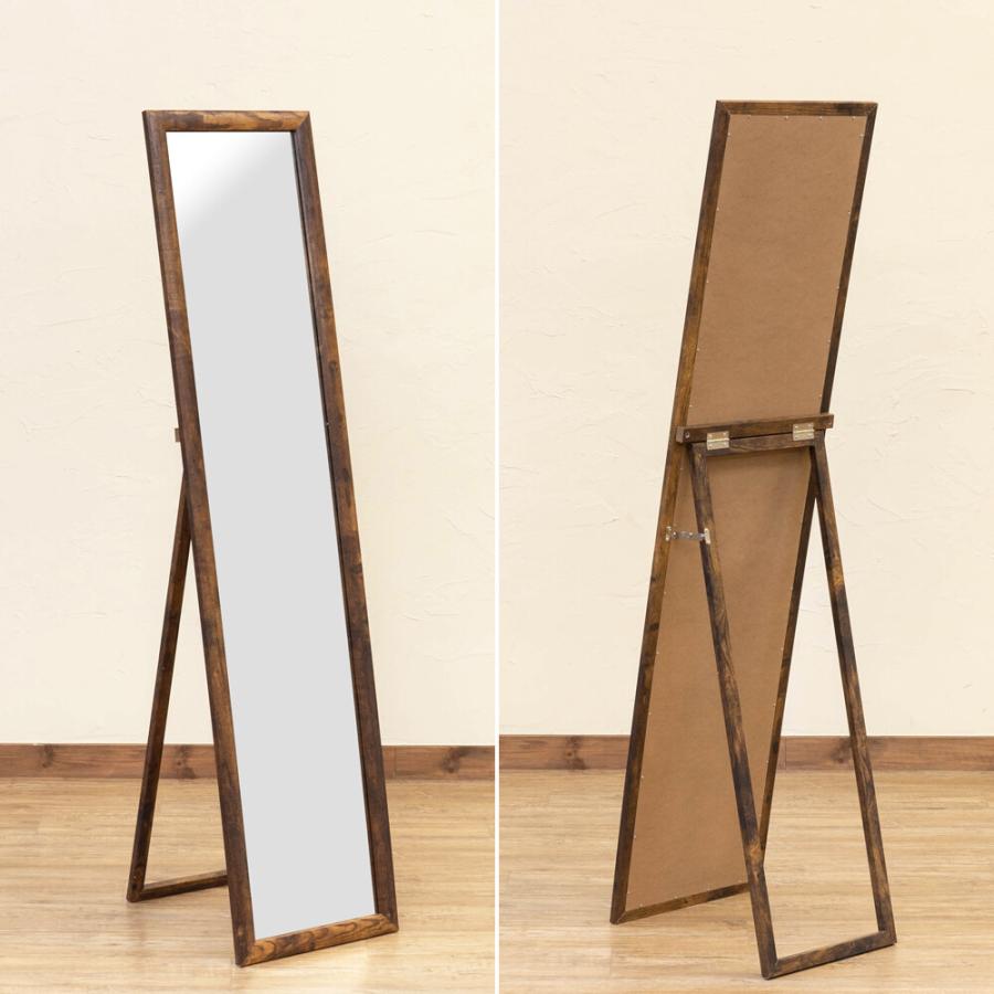 シンプルスタンドミラー35cm幅 スタンドミラー W35 ミラー 鏡 全身鏡 姿見 高級感 スリム オフィス 玄関 リビング 着付け 着替え ダンス練習 |  | 04