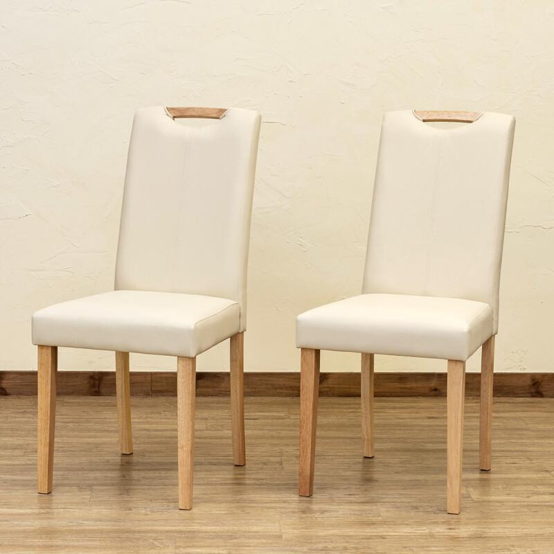 ダイニングチェア2脚セット ハイバック シンプル 合成皮革 イス 椅子 ダイニングチェアー パソコンチェア 在宅ワーク 2脚組 |  | 01