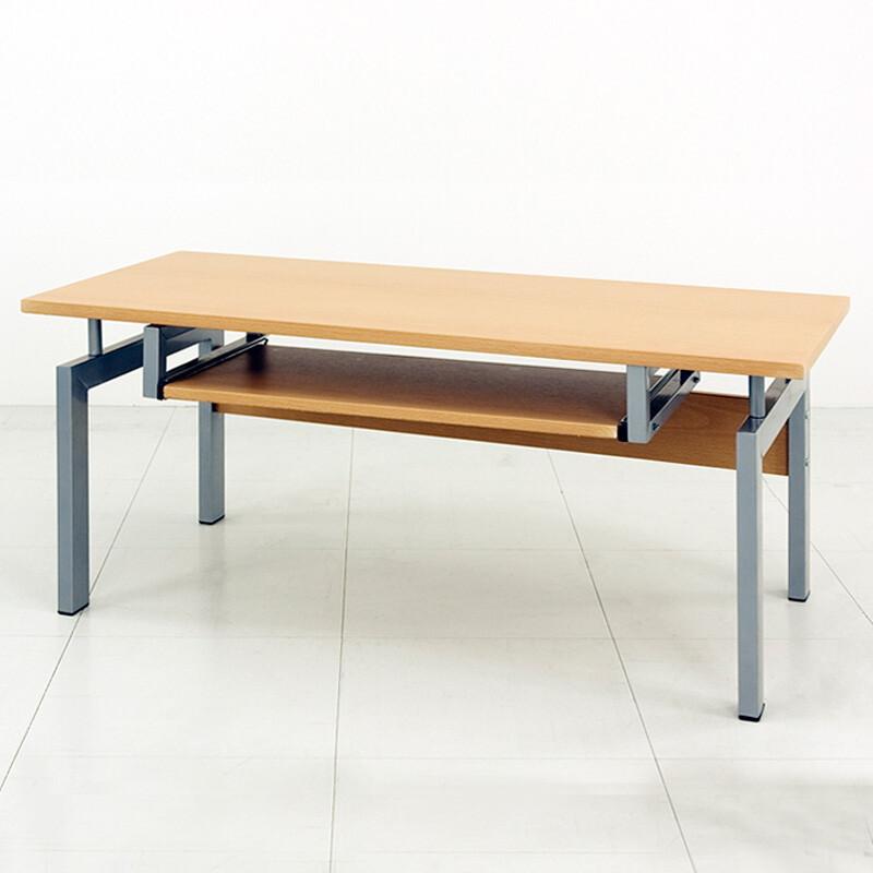 パソコンデスク ロータイプローデスク PCデスク パソコンラック 机 つくえ フロアデスク スチール 作業机 ワークデスク スライドテーブル センターテーブル |  | 05