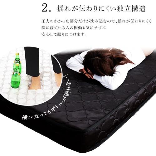 ポケットコイルマットレス スリムシングルサイズ ホワイト ブラック マットレスのみ マットレス単品 圧縮ロール梱包 |  | 06